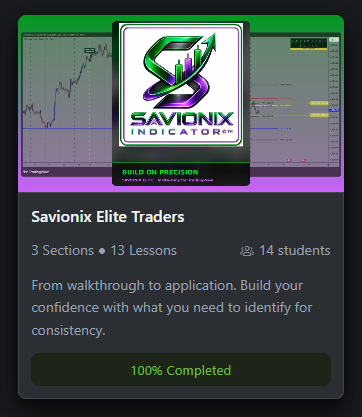 Savionix Elite Traders course card